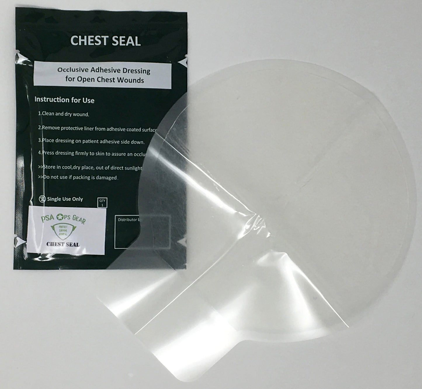 Chest Seal (Twin-Pack) Un-Vented - AllaQuix™ - Stop Bleeding Quick Like the Pros!