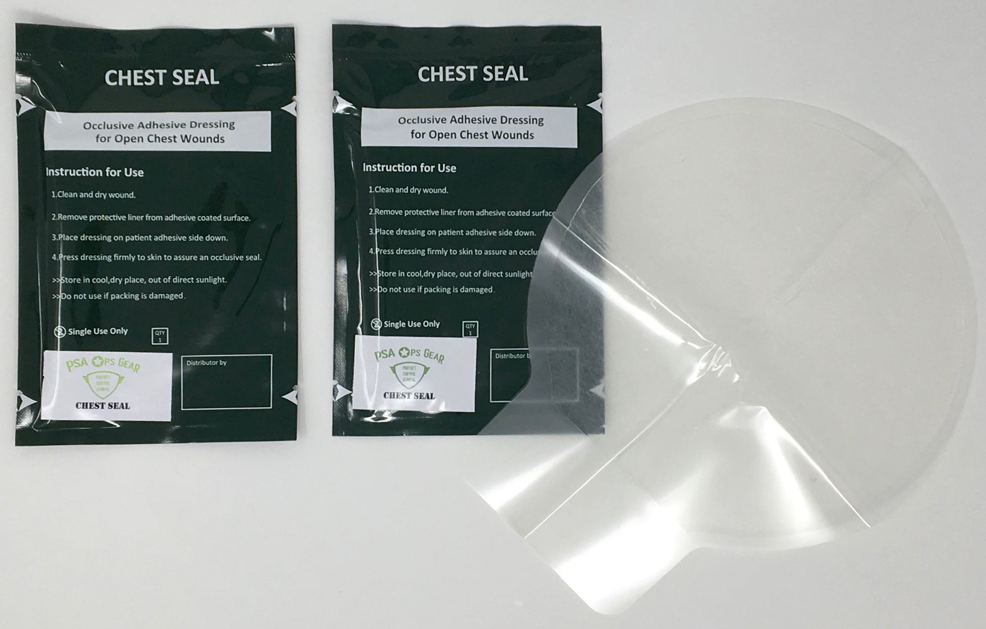 Chest Seal (Twin-Pack) Un-Vented - AllaQuix™ - Stop Bleeding Quick Like the Pros!