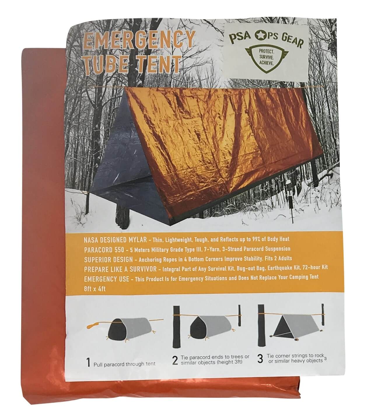 Emergency Shelter Tent + 2 Emergency Survival Blankets
