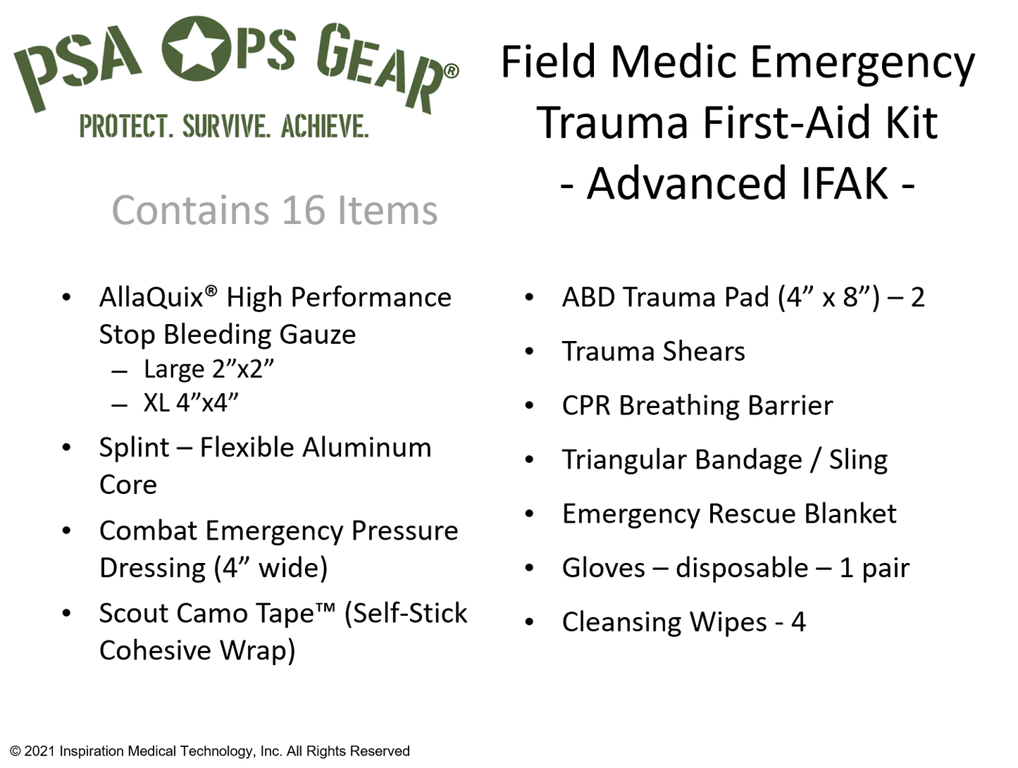 Field Medic Emergency Trauma First-Aid Kit