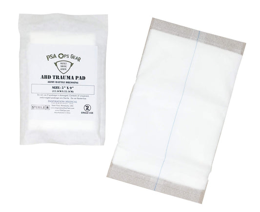 4" x 8" Sterile Army Battle Pads (ABD) - (Bag of 50)