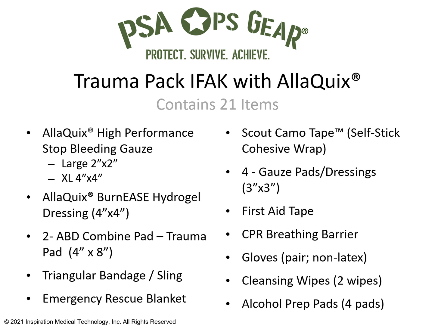 Trauma Pack IFAK with AllaQuix®